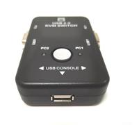 Commutateur KVM USB 2 0 avec 2 ports pour contrôler simultanément deux ordinateurs à l'aide d'un seul clavier, souris et moniteur, prend en charge 1080p
