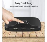 commutateur KVM USB 2x1, HDMI, USB 2.0, pour windows 10, PC, clavier, souris, imprimante, 2 pièces, 1 dispositif de pa