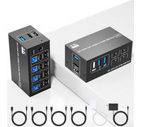 Commutateur KVM USB 3.0 4xPC 2xMoniteurs DP1.4+HDMI2.1 8K@60Hz 5Gbps