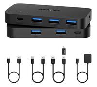 Commutateur KVM USB 3.0 - BENFEI - 2 Ports - 3x USB 3.0 + 1x USB-C - Télécommande - Windows/Mac/Linux