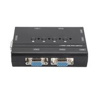 Commutateur KVM USB VGA,Commutateur KVM USB VGA 4 ports,Commutateur KVM USB VGA,Sélecteur de commutateur KVM USB VGA,Commutateur KVM USB VGA pour 4 ordinateurs,Commutateur KVM VGA