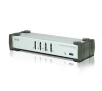 Commutateur KVMP™ DisplayPort 4 ports USB 3.0 (câbles inclus) - 3840 x 2160 pixels - 2,99 W - Noir - Gris