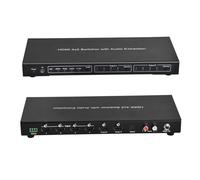 Commutateur matriciel 4x2, 4K HDR, HDCP2.2, désembeddage, sortie évolutive, RS232/IR Commutation Fluide
