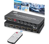 Commutateur Matriciel Hdmi 4 K ¿ Multivisionneuse Hdmi 4 X 2, 9 Modes De Visualisation, Contrôle Infrarouge Pour Tv, Jeux, Projecteur[Video3035]