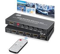 Commutateur Matriciel HDMI BolAAzuL 4 Entrées 2 Sorties 4K Multiviewer 30Hz