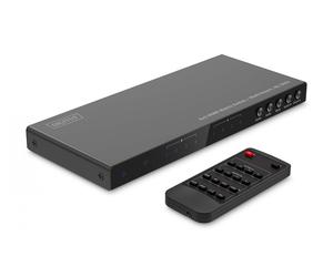 Commutateur/Matrix HDMI 4/2 ports 4K/30Hz UHD HDCP 1.4 audio avec télécommande
