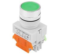 Commutateur momentané, commutateur à bouton-poussoir à tête plate et réinitialisation automatique, monture 22mm LAY37-11BN (vert)