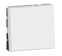 Commutateur Mosaic EasyLed 2 modules 10AX, blanc