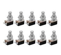 Commutateur moto 10 pièces interrupteur au pied momentané doux toucher 2 broches Stomp Box bouton poussoir pour pédale d'effet guitare Interrupteurs de moto