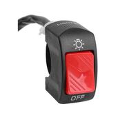 Commutateur moto Bouton de commande ON/OFF pour moto, montage sur guidon, phare, lampe signalisation, interrupteurs modifiés, accessoires(Red)