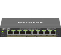 NETGEAR (GS308EPP) Switch Ethernet 8 PoE+ 124, RJ45 Gigabit (10/100/1000), Serie Plus, Positionnement Bureau ou Mur, Silencieux sans Ventilateur, Plug and Play