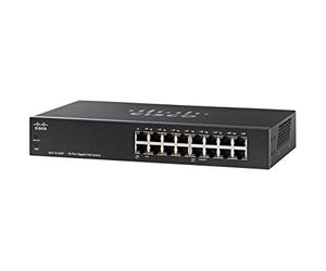 Commutateur Non géré Cisco SG110-16HP avec 16 Ports Gigabit Ethernet (GbE), Plus 64 W PoE, Protection à Vie limitée (SG110-16HP-EU)