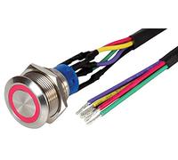 Commutateur PB, SPST, MOM, LED rouge 12 V, commutateurs anti-vandalisme standard, Qté x 1 | MPB22-A0F10E-312-T1Q