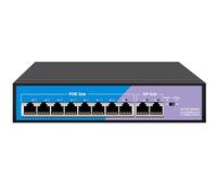 Commutateur PoE 48V, 4/8 Ports POE, 10/100Mbps, Fast Ethernet, IEEE802.3AF/at, étendu jusqu'à 250m (Size : 10Port)