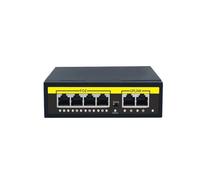 Commutateur POE 48V, commutateur Intelligent 6 Ports 10/100Mbps, 1,2Gbps Full Duplex IEEE802.3 AF/at