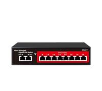 Commutateur POE de Gestion Cloud Gigabit, 8 Ports, 48V, POE Actif, 100/1000Mbps, commutateur de contrôle avec Application SFP, Plug and Play