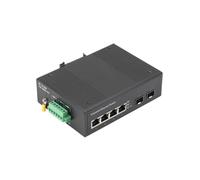 Commutateur POE non géré Web/Web de qualité industrielle 100/1000M 2 ports fibre + 4 ports POE émetteurs-récepteurs SC/SFP monomodes simple/double fibre(2SFP-4RJ45 Web-based)