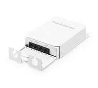 Commutateur PoE Passthrough pour l'extérieur, 1 PoE in 3 PoE Out Extender, IEEE802.3af/at PoE Powered, 100Mbps Ethernet, Wall Mount Waterproof Plug and Play