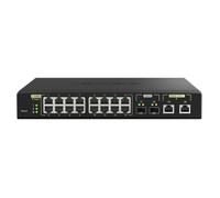 QNAP QSW-M2116P-2T2S commutateur réseau Géré L2 2.5G Ethernet Connexion Ethernet, supportant l'alimentation via ce port (PoE) Noir
