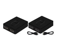 Commutateur répartiteur USB : sélecteur de données bidirectionnel à 2 ports, concentrateur de partage USB manuel, contrôle de commutateur multi-appareils | Connecteur souris, clavier, scanner