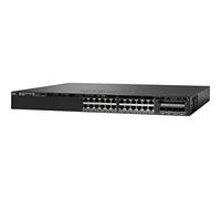 Commutateur réseau Cisco Catalyst 3650-24PS-S, 24 Ports GbE PoE+, 4 Ports de Liaison Montante 1G, Ensemble de fonctionnalités IP de Base, Garantie à Vie limitée améliorée (WS-C3650-24PS-S)