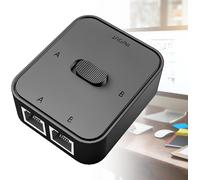 Commutateur réseau Gigabit Switch 2 ports : RJ45 Réseau Key-Press Switch Splitter Selector Box,Réseau LAN Switch 2 ports Network Hub Gigabit Switch 2 ports Commutateur de bouton réseau,Plug and Play