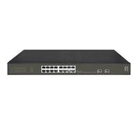 LevelOne GES-2118P commutateur réseau Géré L2 Gigabit Ethernet (10/100/1000) Connexion Ethernet, supportant l'alimentation via ce port (PoE) Noir