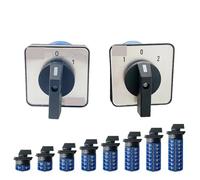 Commutateur rotatif à came de changement de LW26-32A, 1 à 8 pôles, deux/trois positions ON OFF, Contact argenté, double commande de puissance, 1 pièces(01 Positions,2P 8Terminals)