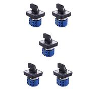 Commutateur rotatif à cames maître 5 positions, 5 x 8 bornes, 20 A, noir et bleu