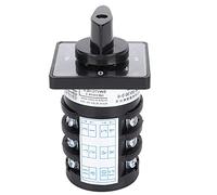 Commutateur Rotatif AC 20A 1 Pièce, 500V, 6 Positions, 12 Bornes, Sélecteur de Commande, Structure Solide, Isolation Élevée, Pour Contrôle de Circuits