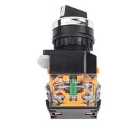 Commutateur rotatif LA38 20X3 22mm 10A Sélecteur 3 positions 2NO sélectif maintenu avec poignée longue pour télécommande-Commutateur 22Mm