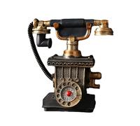Commutateur rotatif nostalgique téléphone réplique résines décoration ligne de marque modèle de téléphone figurine pour maison bureau décorations vintage modèle de téléphone décors