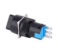 Commutateur Rotatif Sélecteur 5PCS, Bouton Rond 16mm, 2 ou 3 Positions, 250V 3A - Montage Panneau, Usage Électronique et Domestique (AB6-11X2)