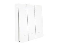 Commutateur sans fil, émetteur-récepteur RF, Point d'installation sans briser le mur, 220V 10A Max 2200W, Commutateur sans fil sans piles (1 interrupteur avec 3 boutons)