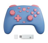 Commutateur sans fil pour Switch/Lite/OLED/Switch 2, déclencheurs effet Hall et joysticks/fonction réveil/turbo, 2.4G+BT Multi-plateforme pour PC, Steam Deck, Luna, iOS/Android/MacOS, tablettes, Bleu