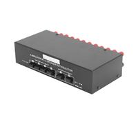 Commutateur sélecteur Passif, boîtier sélecteur Audio 4 amplificateurs en entrée et 2 Haut-parleurs en Sortie, commutateur à Bouton Manuel pour système stéréo avec Une capacité de