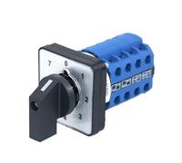 Commutateur sélecteur universel SZW26/LW26-20/0-7.4 20A 4 pôles 16 bornes à vis 8 positions 64X64 48X48 mm Interrupteur à came rotatif universel à commutation de panneau(0-7.4 64X64mm)
