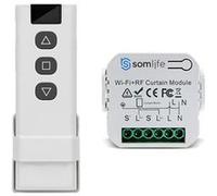 Commutateur SomLife de volet et rideau Wifi Rf Tuya Smart Life Module pour volet roulant 433 mhz et Télécommande