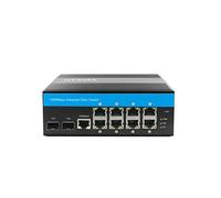 Commutateur Switch Fibre Optique Gigabit Industriel L2 Managed POE + 8 Ports POE 30W 2 emplacements SFP avec Vlan Qos LACP STP/RSTP