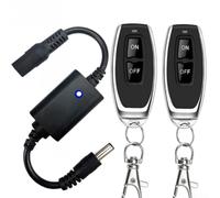 Commutateur Télécommande sans Fil RF 433.92MHz pour Lampe LED Large DC 3.7V-12V Plage de Tension Installation Facile Mâle Femelle 5.5x2.1mm Léger Compact (C)