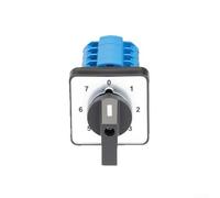 Commutateur tournant 8 positions 4 sections SZW26-20/0-7.4 pour AC 440V DC 240V 20A avec boîtier ignifuge et contacts en cuivre pour machines et automatisation Bleu