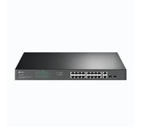 JetStream TL-SG1218MP - V1 - commutateur - 16 x 10/100/1000 (PoE+) + 2 x 10/100/1000 + 2 x SFP Gigabit combiné - Montable sur rack - PoE+ (250 W)