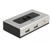 Commutateur USB 2.0 avec 1 x type B femelle - 2 x type A femelle, manuel, bidirectionnel