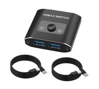Commutateur USB 3.0 bidirectionnel 2 en 1 ou 1 vers 2 sorties pour remplacer des appareils USB tels que clavier d'imprimante et souris