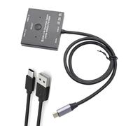 Commutateur USB C bidirectionnel 8K pour 2 ordinateurs avec charge rapide de 100 W et transfert de données 10 Gbit/s, idéal pour une utilisation multi-appareils