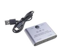 Commutateur USB C bidirectionnel 8K pour 2 ordinateurs avec charge rapide de 100 W Transfert de données 10 Gbit/s Idéal pour une utilisation multi-appareils Répartiteur USB C bidirectionnel