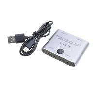 Commutateur USB C pour ordinateurs doubles avec affichage vidéo 8 K PD100 W, prend en charge le transfert de données à haute vitesse 10 Gbit/s, répartiteur USB C bidirectionnel