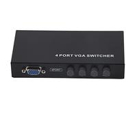 Commutateur VGA à 4 Ports, boîtier de Commutation de Partage d’écran SVGA 4 entrées - 1 Sortie avec Boutons mécaniques pour écran LCD, PC, TV ; sélecteur de Signal VGA