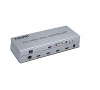 Commutateur vidéo, Contrôleur de mur vidéo 4K 2x2 1 entrée/DVI 4 sorties Processeur TV d'assemblage d'images(1080P)