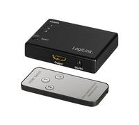 Commutateur vidéo LogiLink HD0042 HDMI 60Hz avec télécommande infrarouge ABS noir 5W